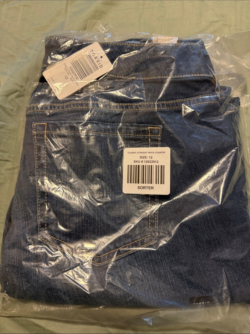 torrid Dark Blue Straight Leg Jeans 12r